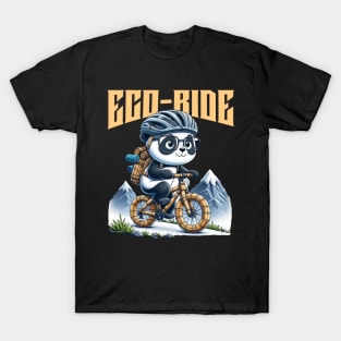 Eco-Friendly Bamboo Bike Panda T-Shirt